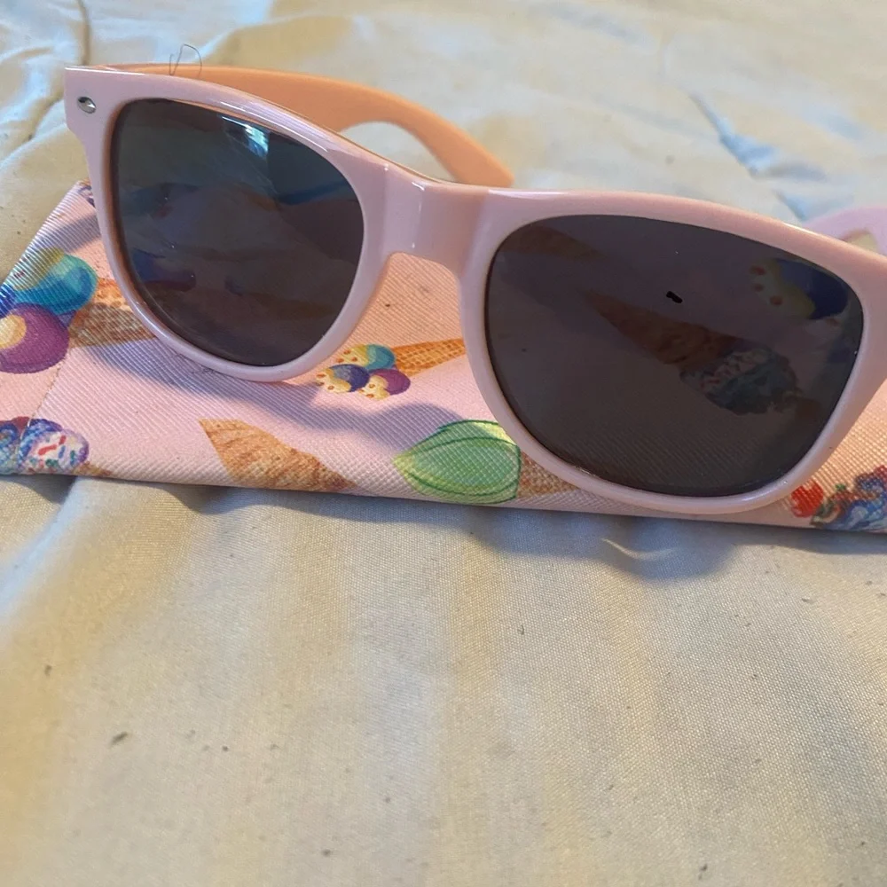 Bride Tribe Pink Sunglasses with Ice Cream Case -
